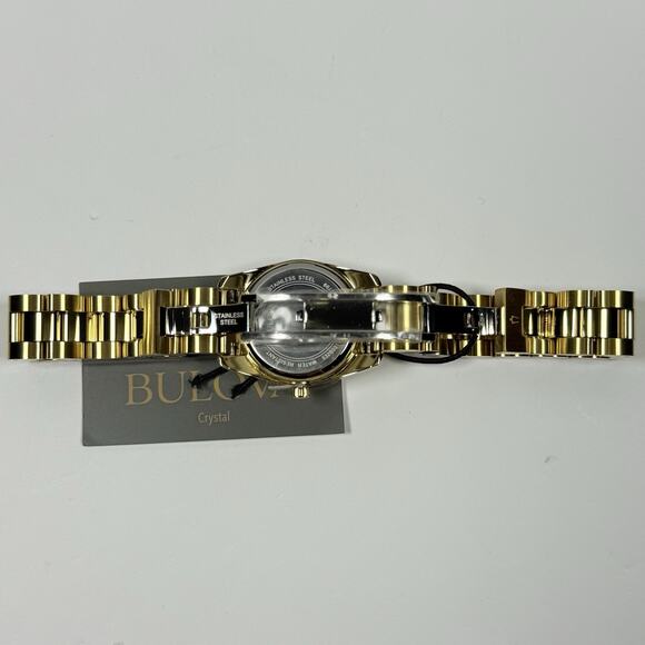 Bulova Classic 98L315 Crystal Pave Gold Tone Dial and Band Women’s Watch main image 6